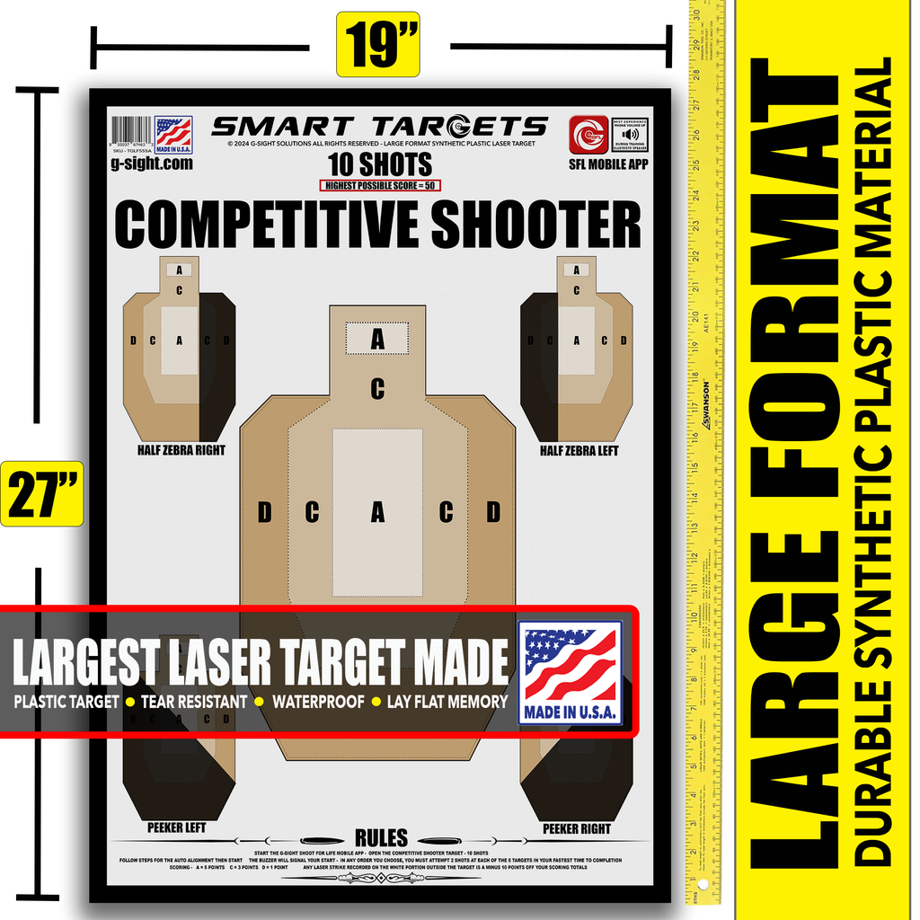 COMPETITIVE SHOOTER SYNTHETIC TARGET -  19" x 27"